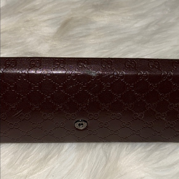 Gucci GG Monogram Foldable Sunglasses Case Brown Authentic - Picture 6 of 11